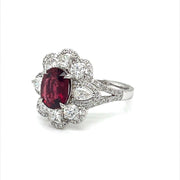 Ruby and Diamond Halo Ring - ForeverJewels Design Studio 8