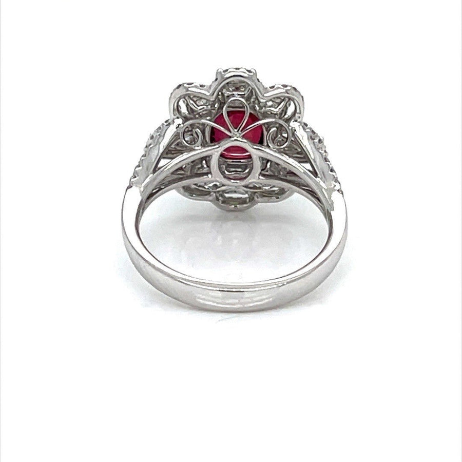 Ruby and Diamond Halo Ring - ForeverJewels Design Studio 8