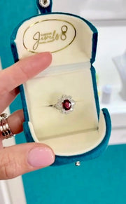 Ruby and Diamond Halo Ring - ForeverJewels Design Studio 8