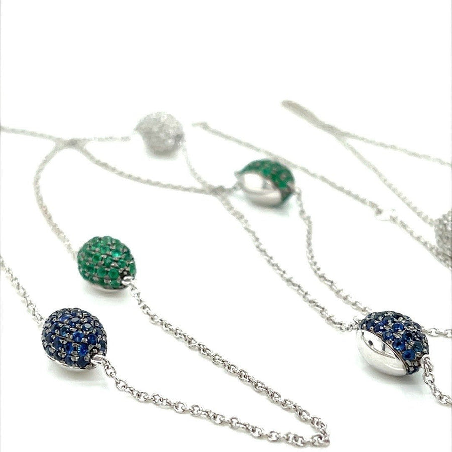 Sapphire, Rubies, Emerald and Diamond Necklace - ForeverJewels Design Studio 8