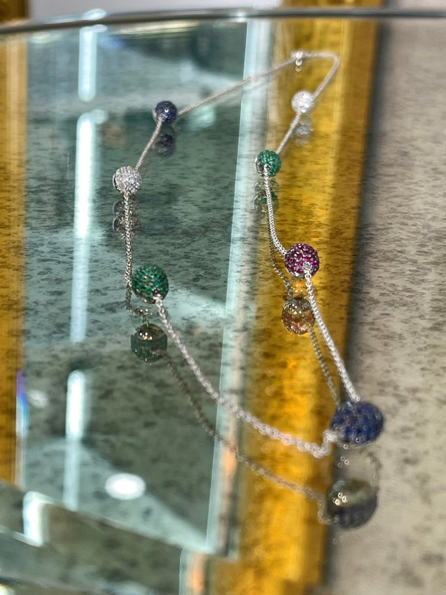 Sapphire, Rubies, Emerald and Diamond Necklace - ForeverJewels Design Studio 8