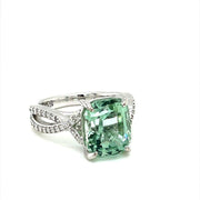 Seafoam Tourmaline and Diamond Ring - ForeverJewels Design Studio 8