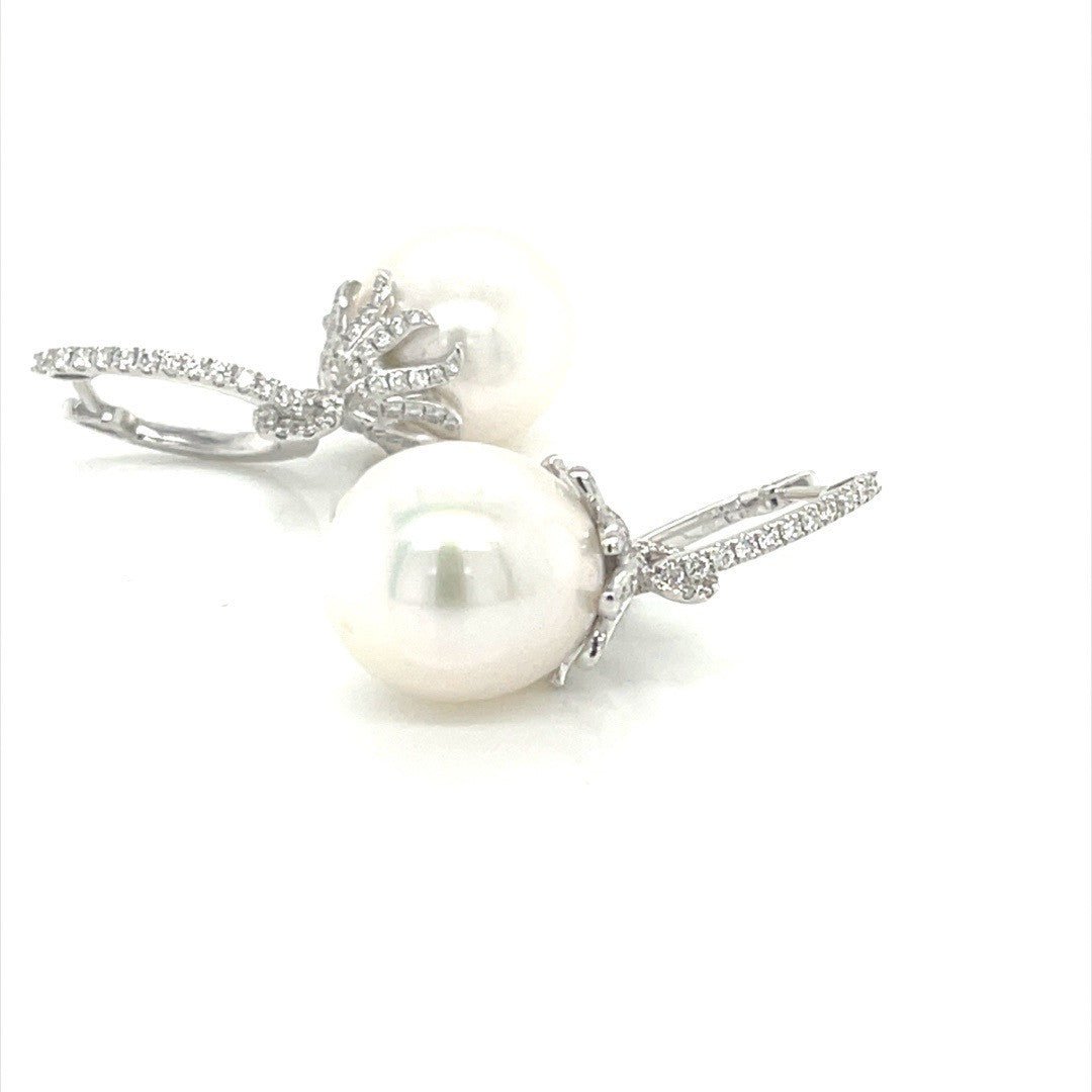 South Sea Pearl and Diamond Earrings - ForeverJewels Design Studio 8