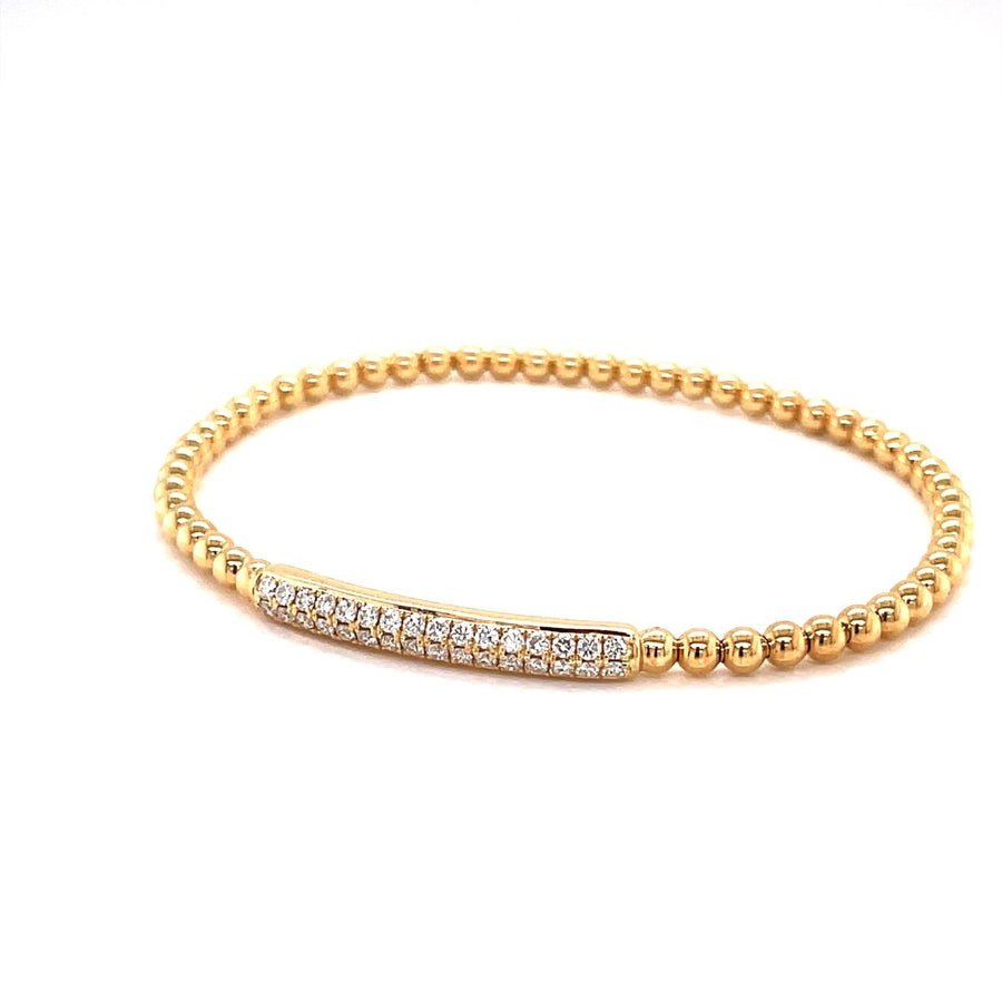 Stretchy yellow gold Diamond Bracelet - ForeverJewels Design Studio 8