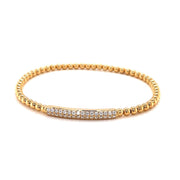 Stretchy yellow gold Diamond Bracelet - ForeverJewels Design Studio 8