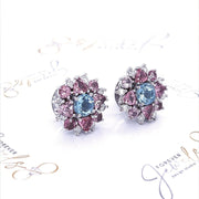 Summer Aquamarine , Pink Tourmaline and Diamond Earrings - ForeverJewels Design Studio 8