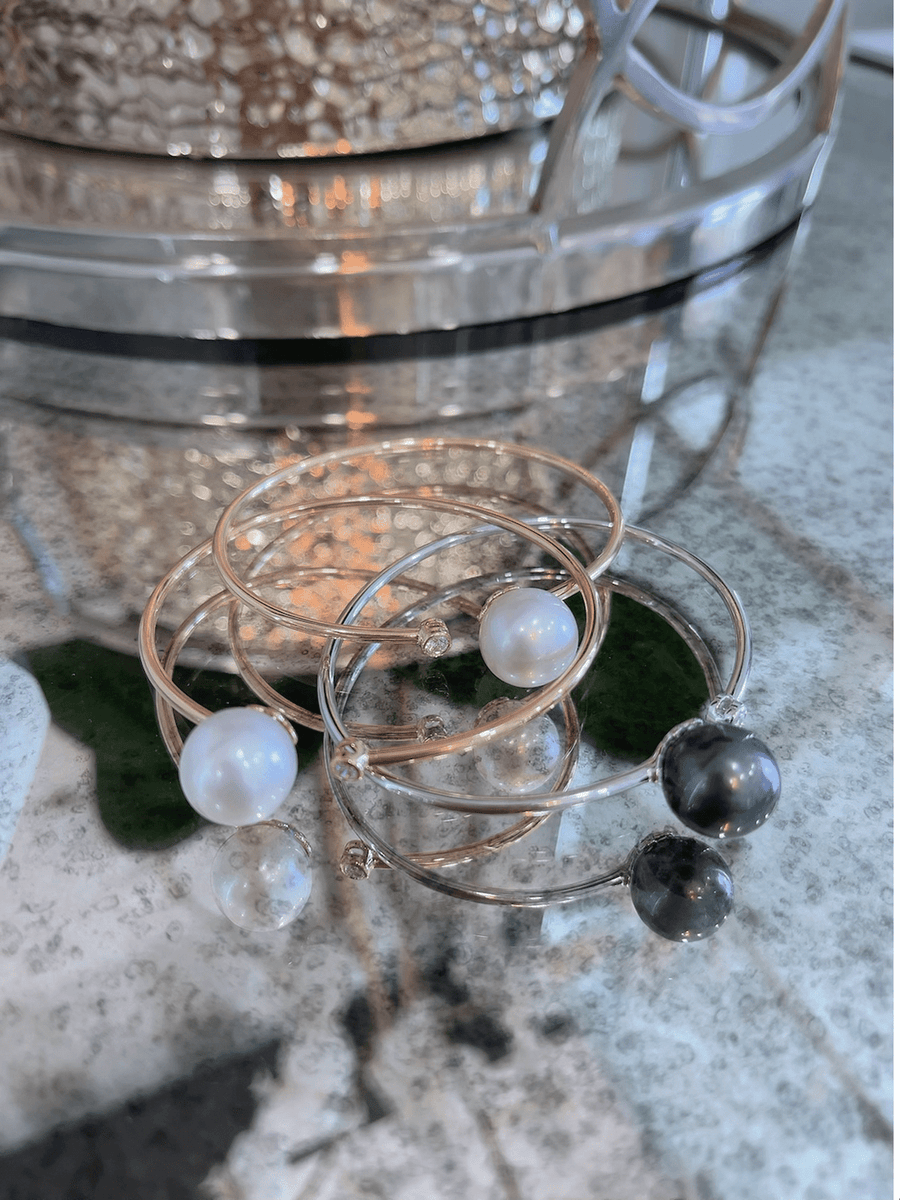 Tahitian Pearl and Diamond Bangle - ForeverJewels Design Studio 8