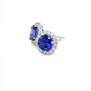 Tanzanite and Diamond Halo Earring Studs - ForeverJewels Design Studio 8