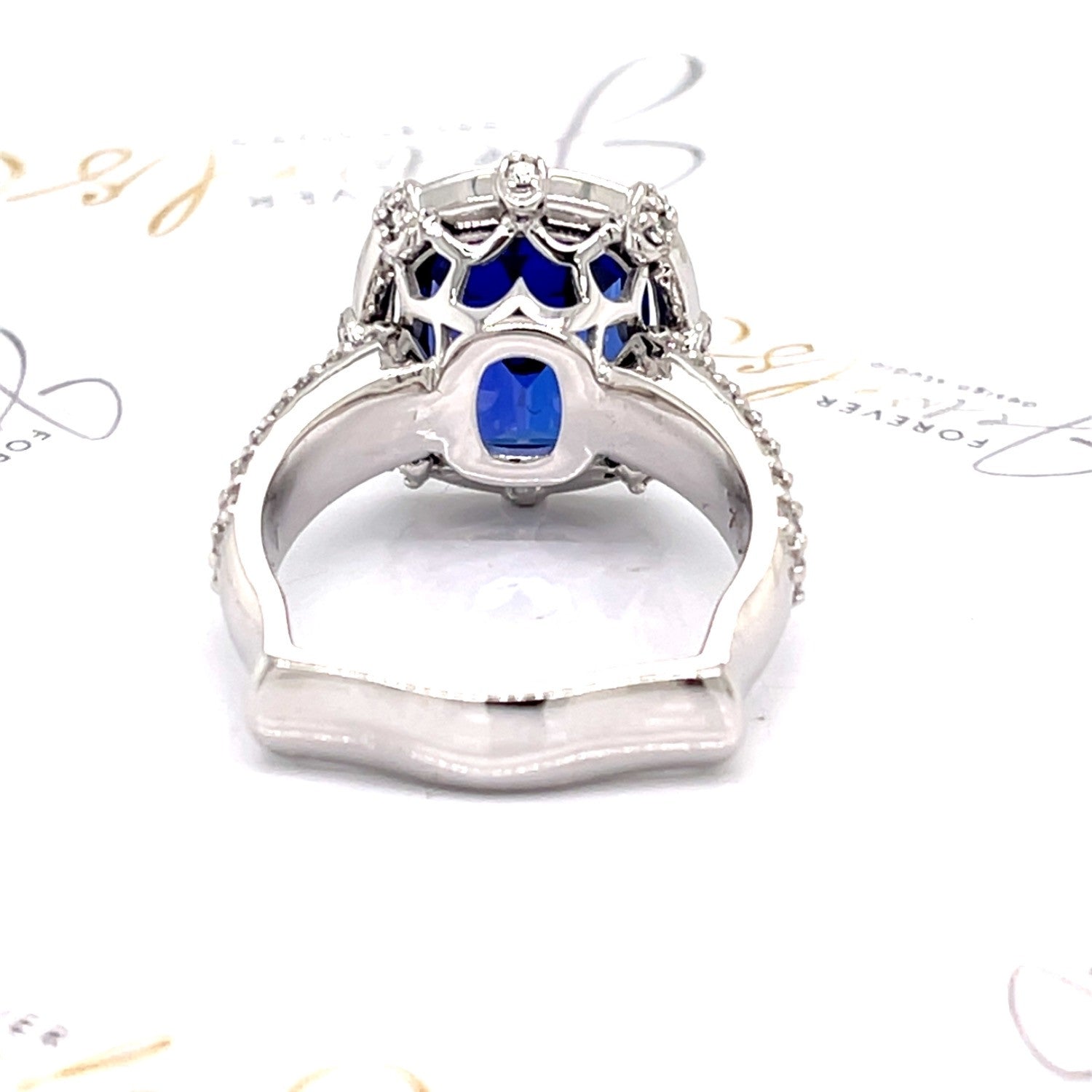 Tanzanite and Diamond Halo Ring - ForeverJewels Design Studio 8