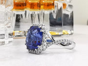 Tanzanite octagon shaped asscher cut 10.41ct - ForeverJewels Design Studio 8