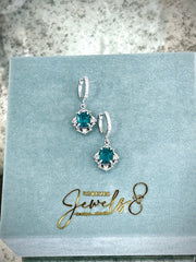 Teal Tourmaline & Diamond Earrings - ForeverJewels Design Studio 8