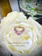 Tiara Pink Sapphires and Diamond Ring - ForeverJewels Design Studio 8