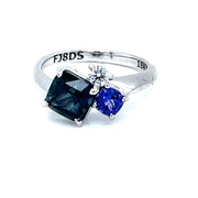 Trilogy Tanzanite, Green Sapphire and Diamond Ring - ForeverJewels Design Studio 8