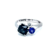 Trilogy Tanzanite, Green Sapphire and Diamond Ring - ForeverJewels Design Studio 8