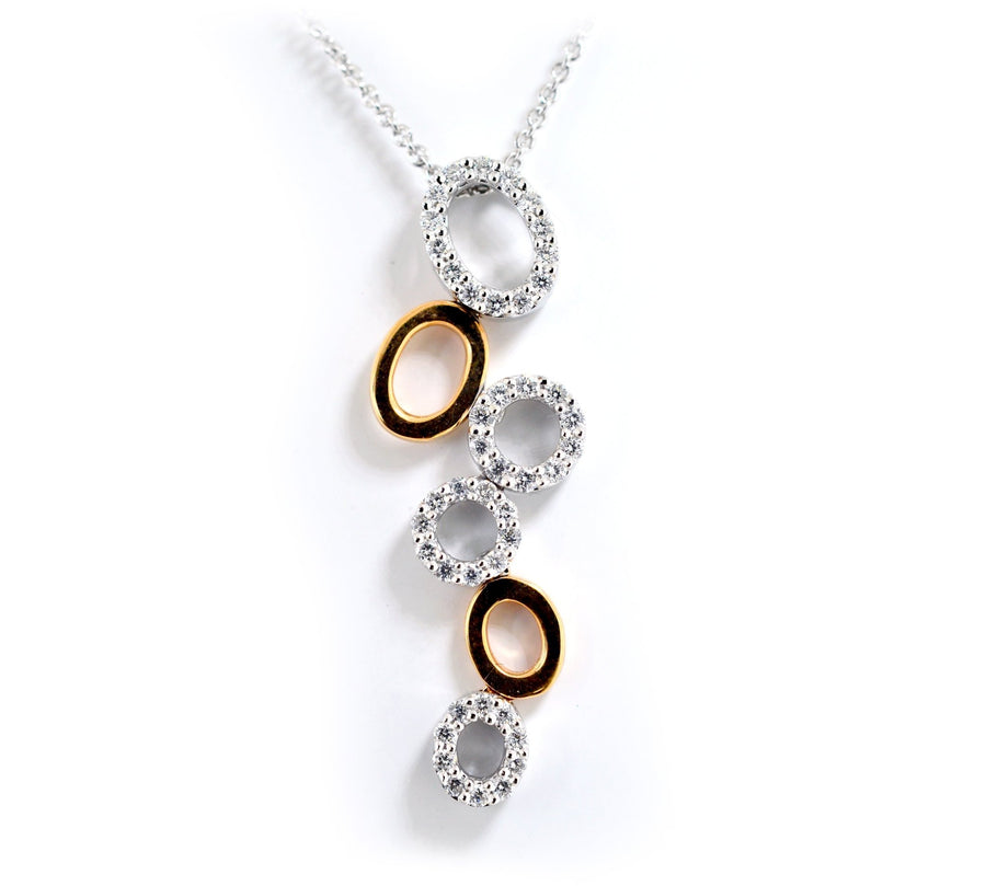 White and Yellow Gold Designer Pendant with Diamonds - ForeverJewels Design Studio 8