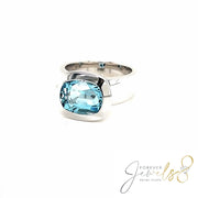 White Gold Aquamarine Ring - ForeverJewels Design Studio 8