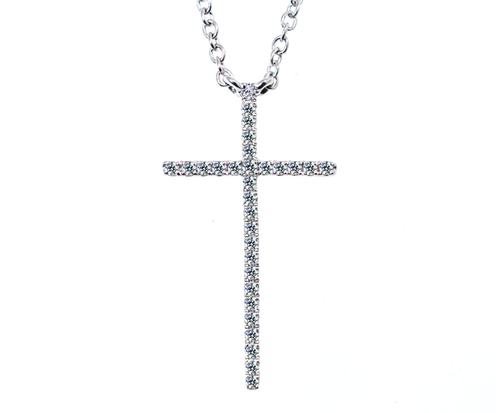 White Gold Diamond Cross Pendant - ForeverJewels Design Studio 8