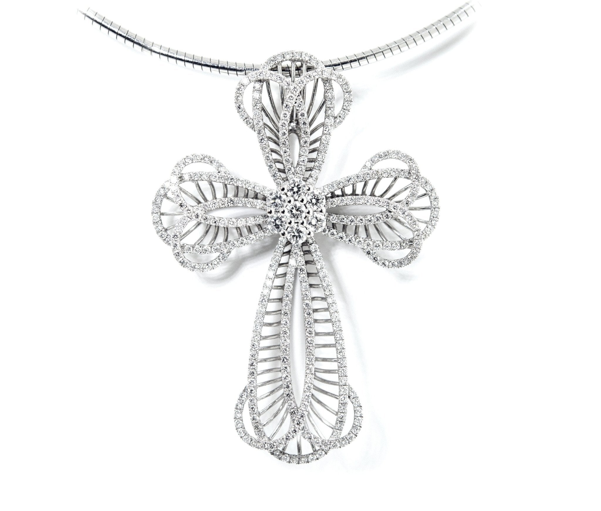 White Gold Diamond Cross Pendant - ForeverJewels Design Studio 8