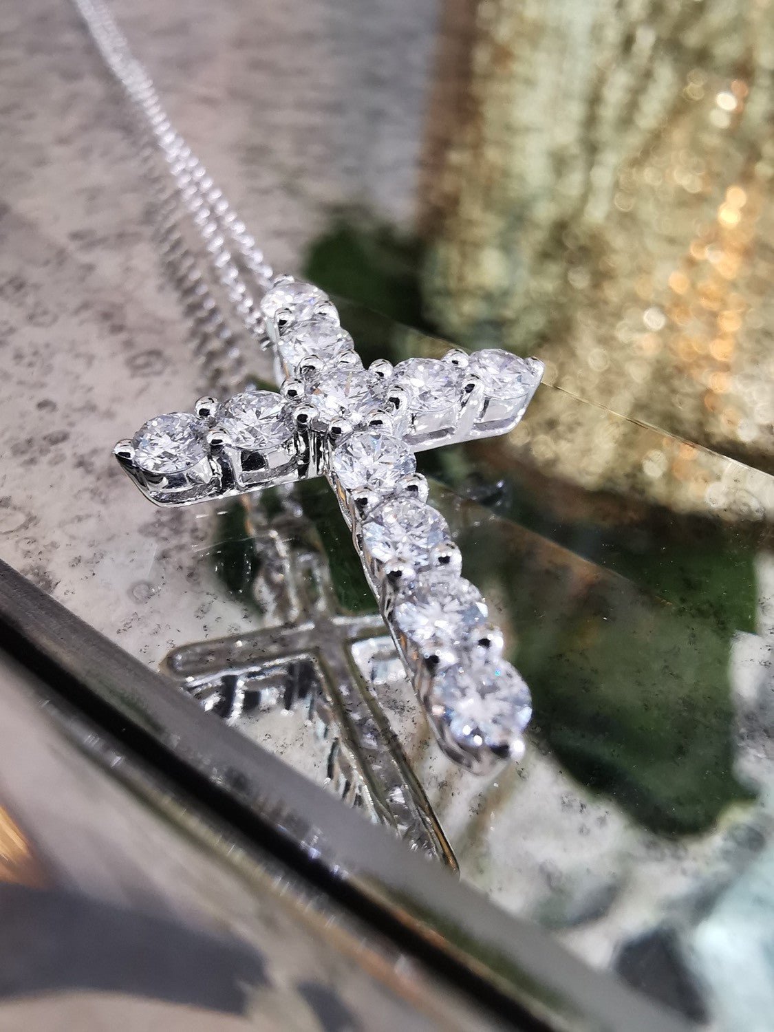 White Gold Diamond Cross Pendant - ForeverJewels Design Studio 8