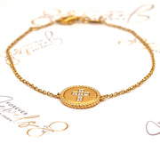 Yellow Gold diamond cross bracelet - ForeverJewels Design Studio 8