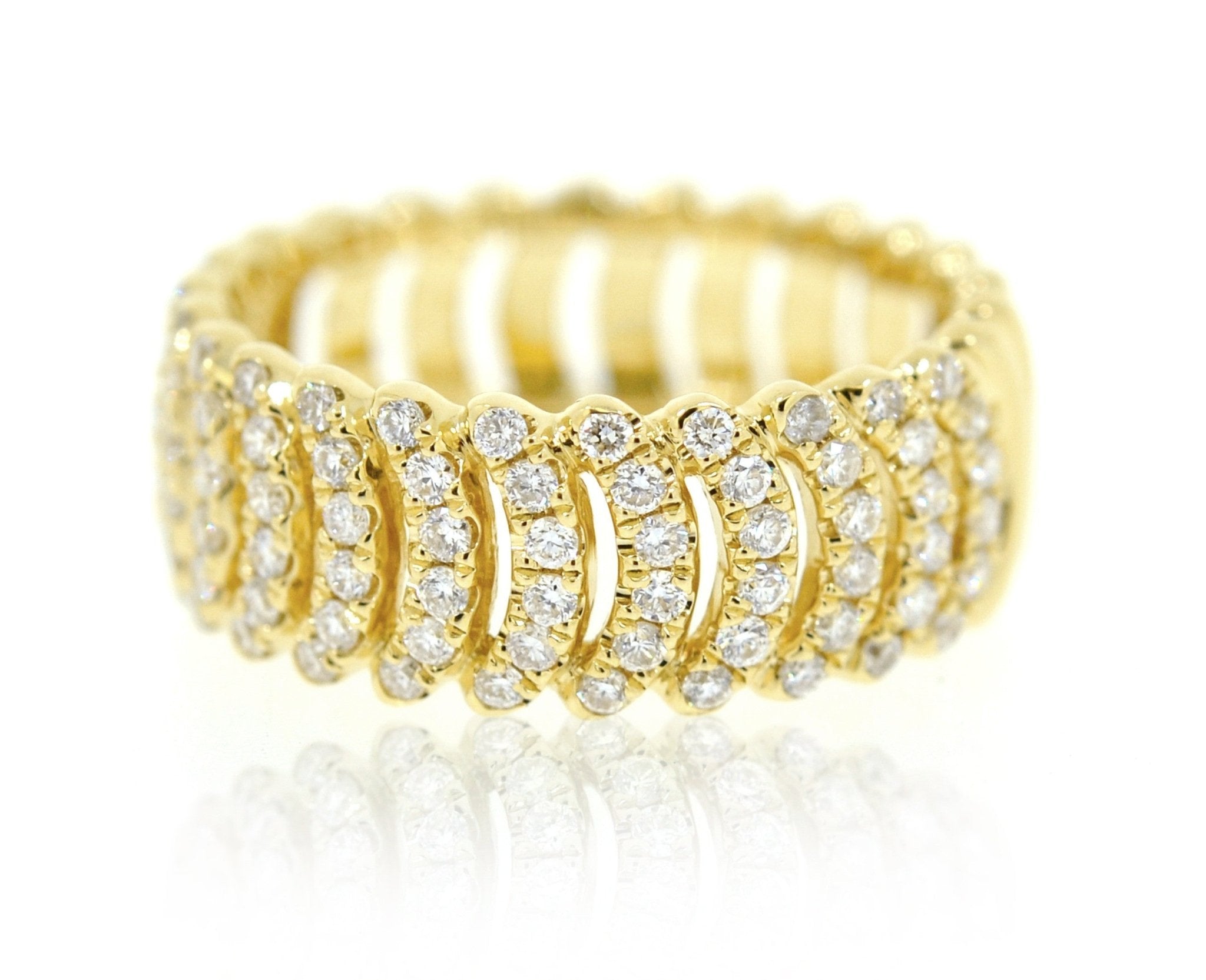 Yellow Gold Diamond Designer Dress Band - ForeverJewels Design Studio 8