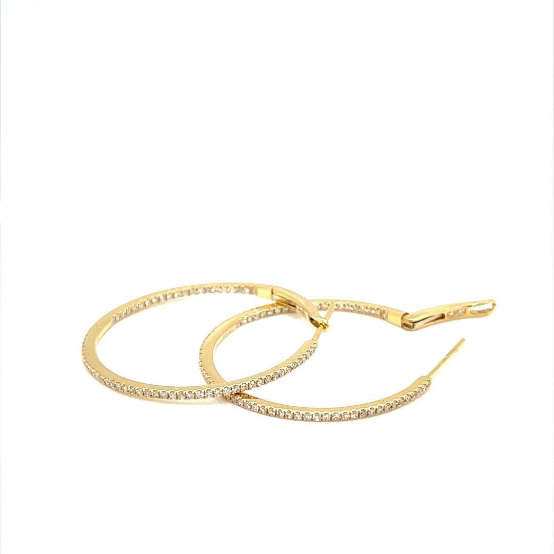 Yellow gold Diamond Hoops - ForeverJewels Design Studio 8