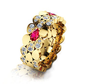 Yellow Gold Ruby and Diamond Dress Ring - ForeverJewels Design Studio 8