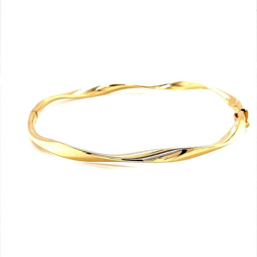 Yellow gold twisted bangle - ForeverJewels Design Studio 8