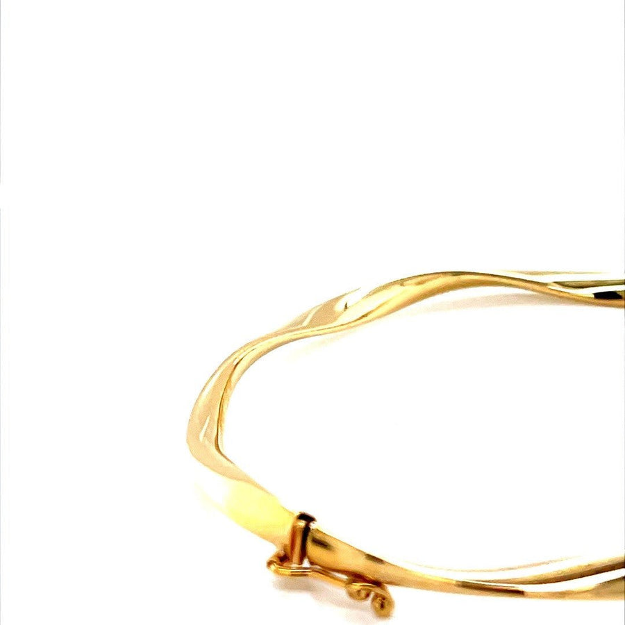 Yellow gold twisted bangle - ForeverJewels Design Studio 8