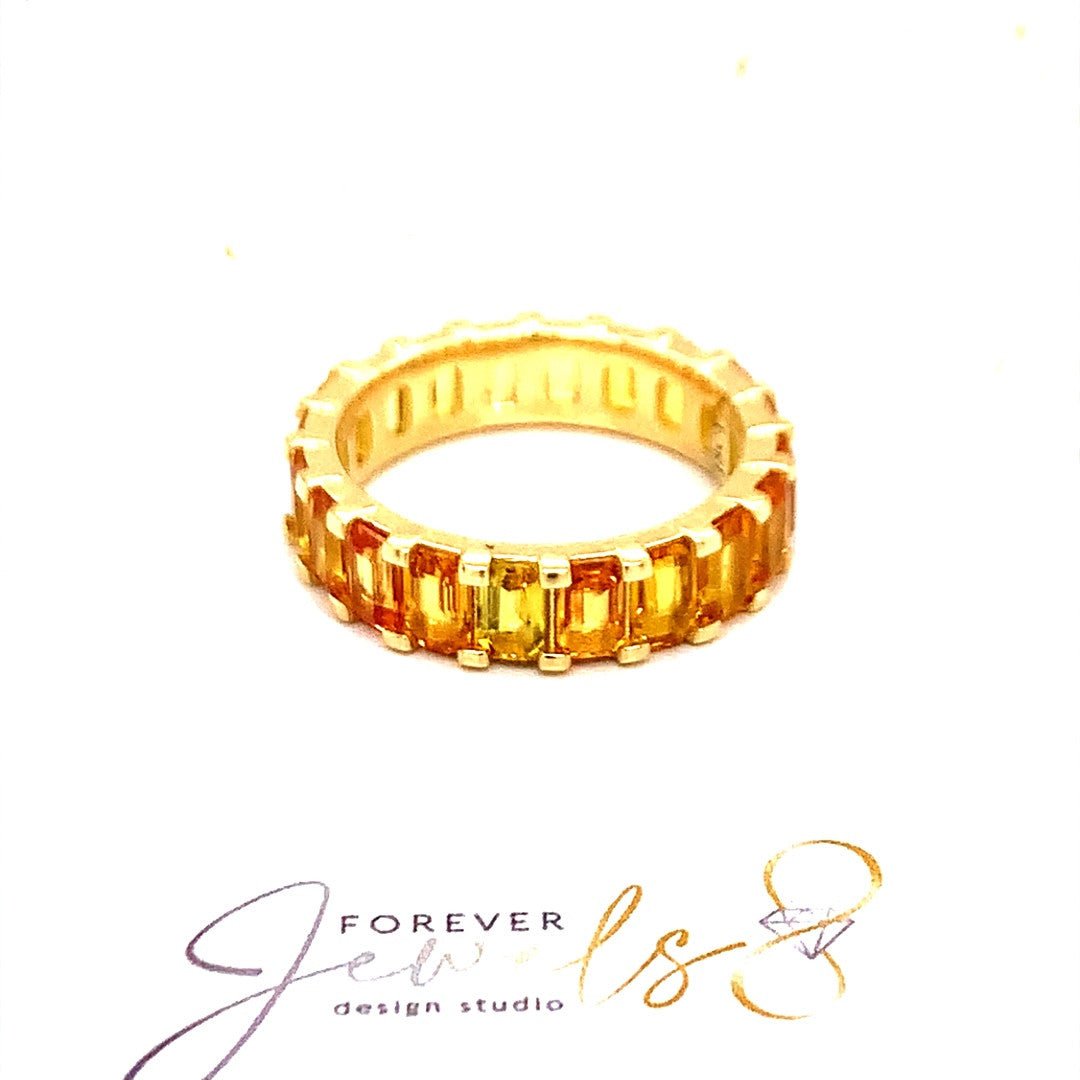 Yellow Sapphire Eternity Ring - ForeverJewels Design Studio 8