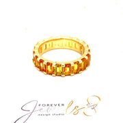 Yellow Sapphire Eternity Ring - ForeverJewels Design Studio 8