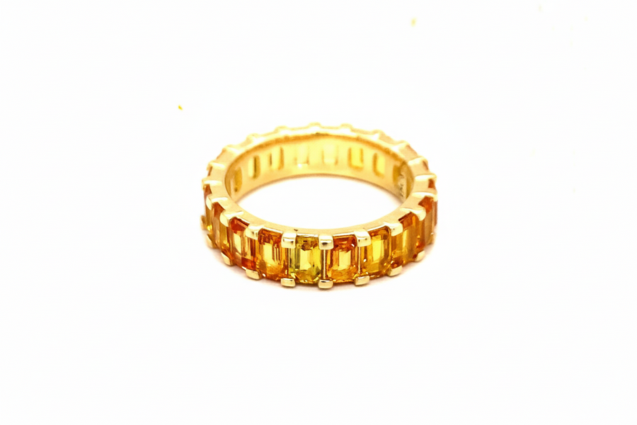 Yellow Sapphire Eternity Ring