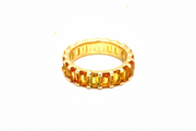 Yellow sapphire Eternity ring in 18k yellow gold 