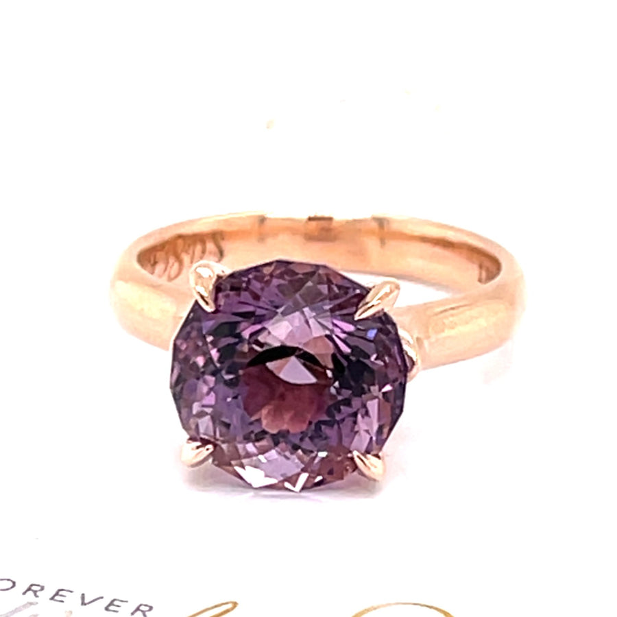 Rose Gold Purple Amethyst Ring