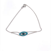 Blue eye protection diamond Bracelet