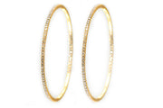 18ct Rose Gold Diamond Hoop Earrings