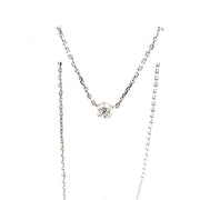 Minimalist Elegant Single Diamond Necklace