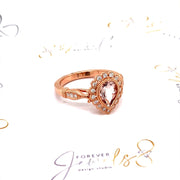 Peach Morganite Engagement Ring