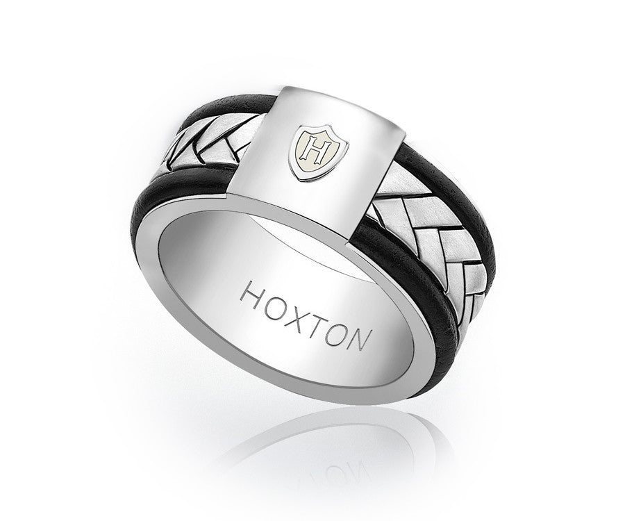 Gents Sterling Silver Hoxton braided ring