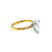 Pear Shaped Solitaire 1.42ct Evs1 Lab Diamond Engagement Ring