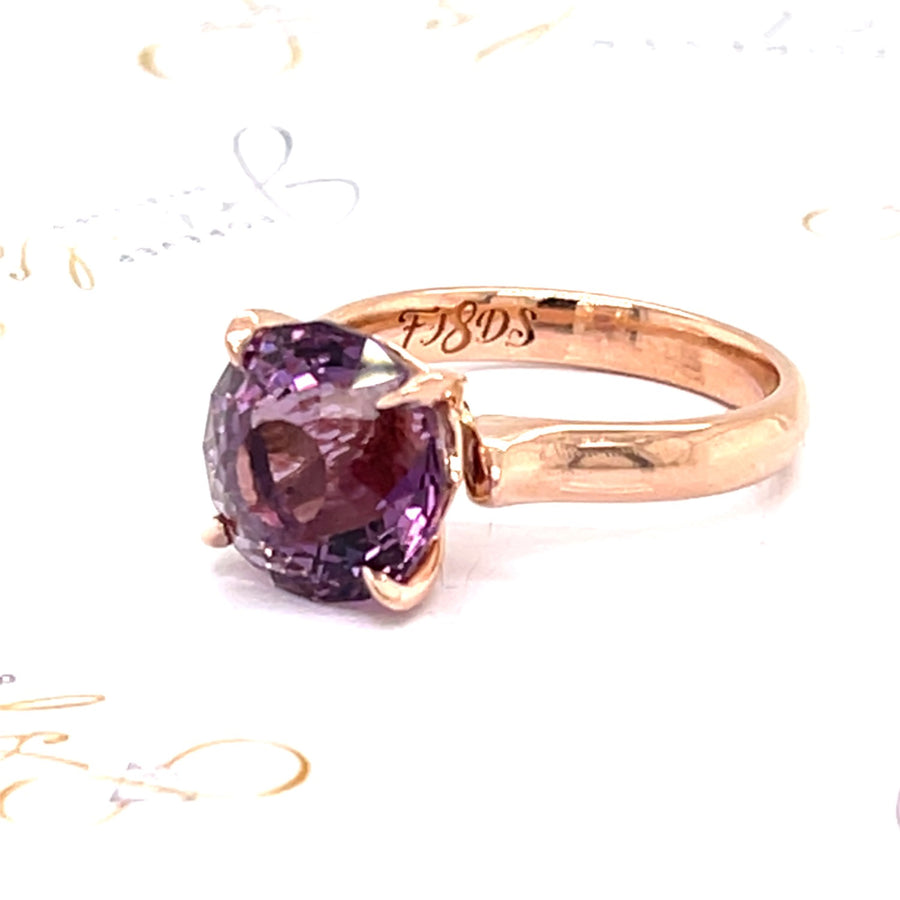 Rose Gold Purple Amethyst Ring