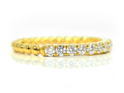18ct Yellow gold diamond bubble wedding band
