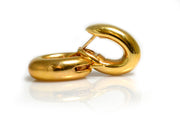 18ct Rose Gold Oval Hoop Earrings