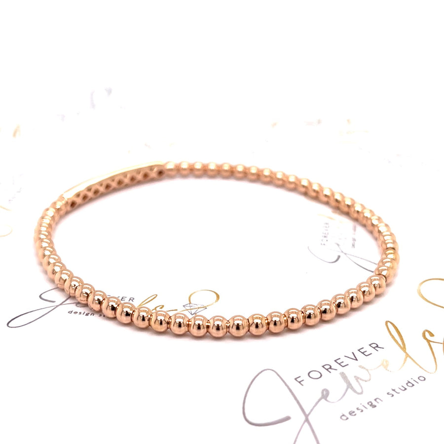 Rose Gold Beaded Diamond Bracelet