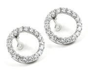18ct White gold diamond halo attachment for most stud earrings