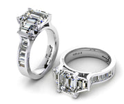 Emerald Cut Diamond Engagement Ring