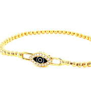 Evil eye Diamond and gold Bracelet