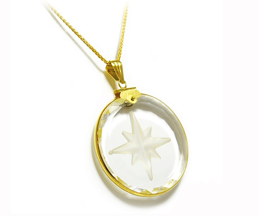 9ct Crystal with Star Pendant