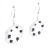 Black & White Diamond Dangle Earrings