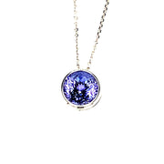 Floating Tanzanite White gold Necklace